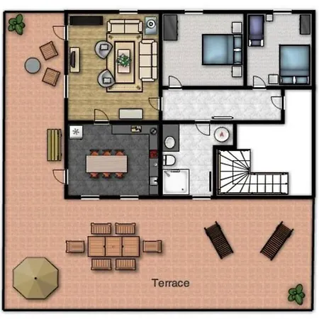 Hotel Stylish Penthouse With Large Terrace